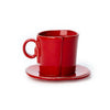 Vietri Lastra Red Espresso Cup & Saucer Set