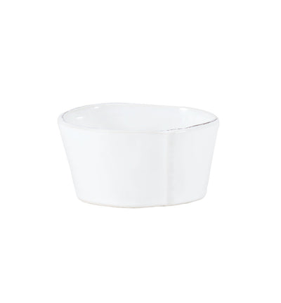 Vietri Lastra White Condiment Bowl