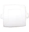 Vietri Lastra White Handled Square Platter