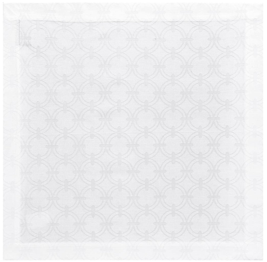 Le Jacquard Francais Anneaux White Napkin