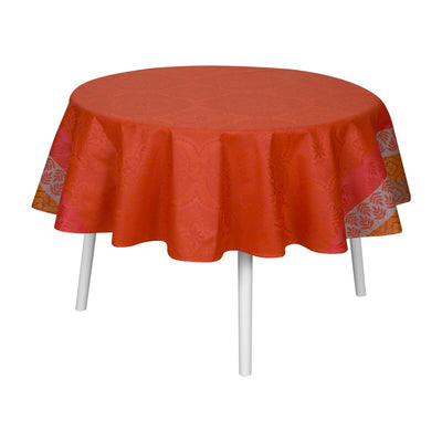 Le Jacquard Francais Bastide Red Round Tablecloth