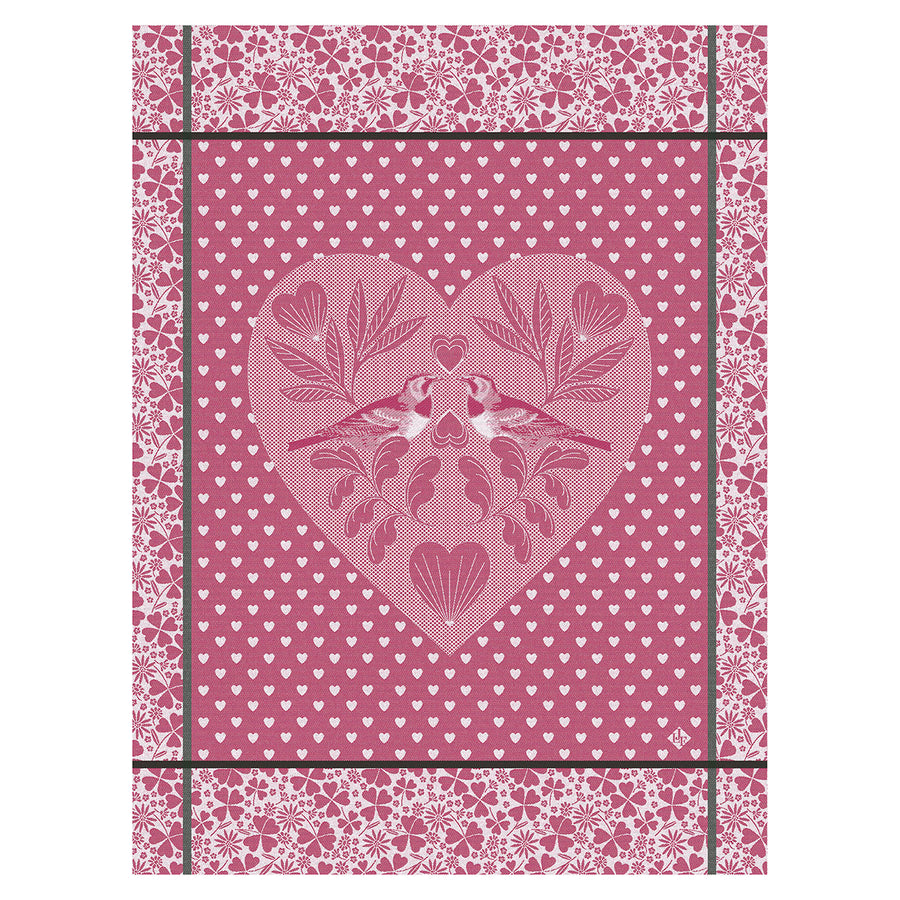 Le Jacquard Francais Amour Pink Tea Towel