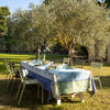 Le Jacquard Francais Arrière-pays Blue Coated Tablecloth