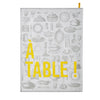 Le Jacquard Francais A Table Grey Tea Towel
