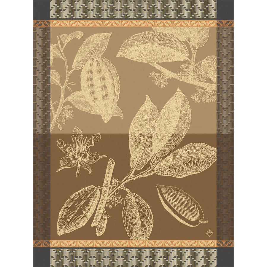 Le Jacquard Francais Chocolate Fève Brown Tea Towel
