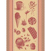 Le Jacquard Francais Chocolats Recettes Pink Tea Towel