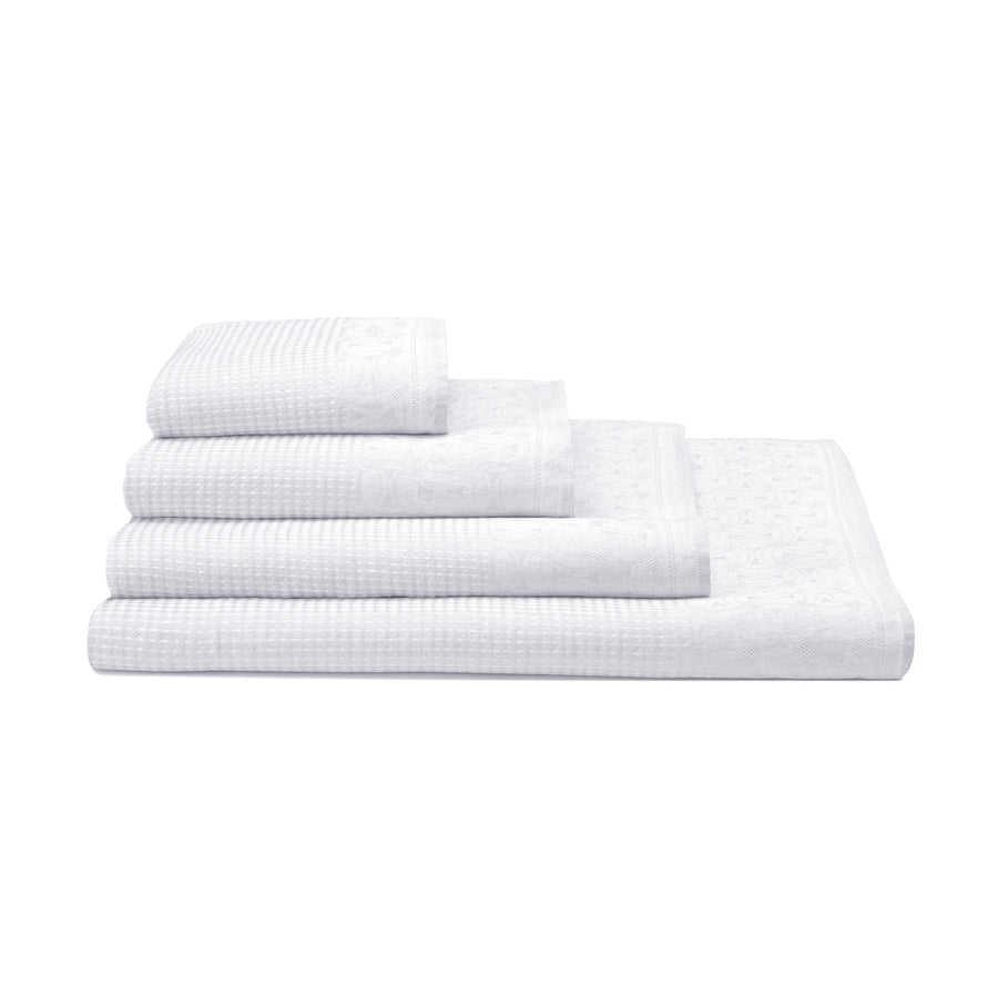 Le Jacquard Francais Lula White Bath Towels