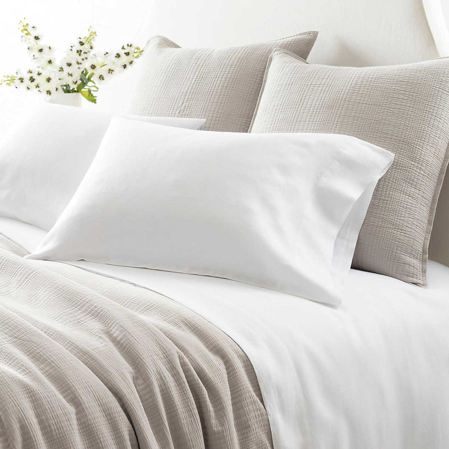 Pine Cone Hill Lush Linen White Sheets