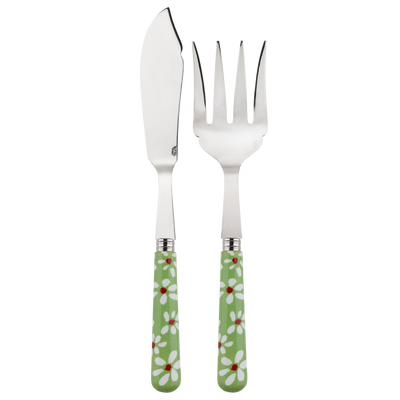 Sabre Paris Marguerite Garden Green Fish Serving Set