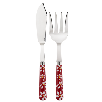 Sabre Paris Marguerite Red Fish Serving Set