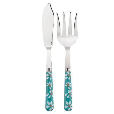 Sabre Paris Marguerite Turquoise Fish Serving Set