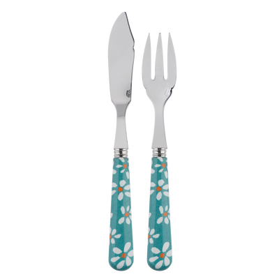 Sabre Paris Marguerite Turquoise Fish Set