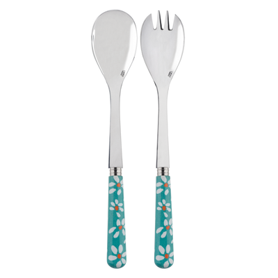 Sabre Paris Marguerite Turquoise Salad Set