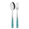 Sabre Paris Marguerite Turquoise Serving Set