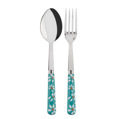 Sabre Paris Marguerite Turquoise Serving Set