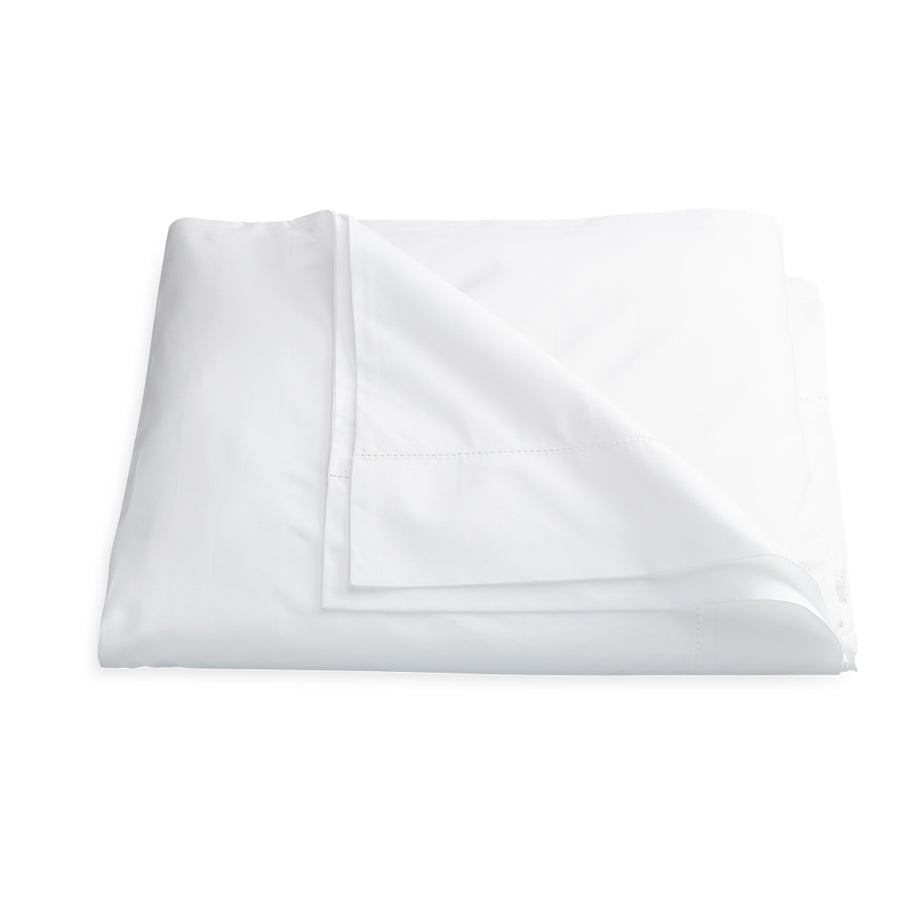 Matouk Luca Hemstitch White Duvet Cover