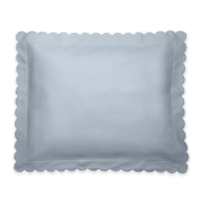 Matouk Diamond Pique Hazy Blue Pillow Sham