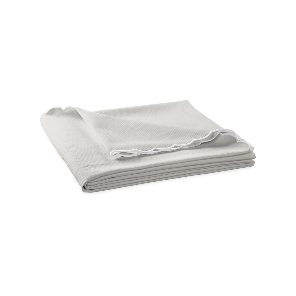 Matouk Diamond Pique King Silver Coverlets