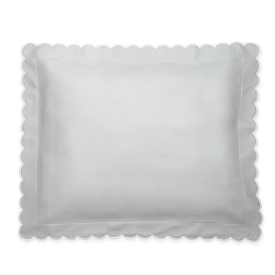 Matouk Diamond Pique Silver Pillow Sham