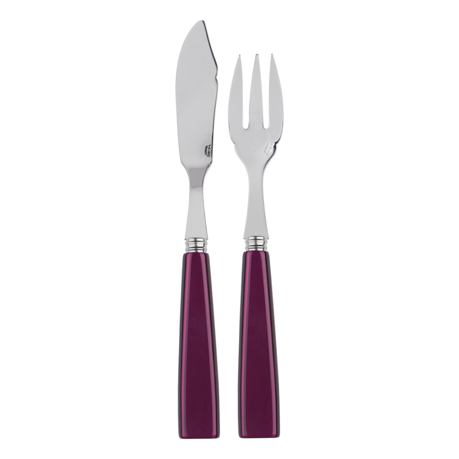 Sabre Paris Natura Aubergine Fish Set