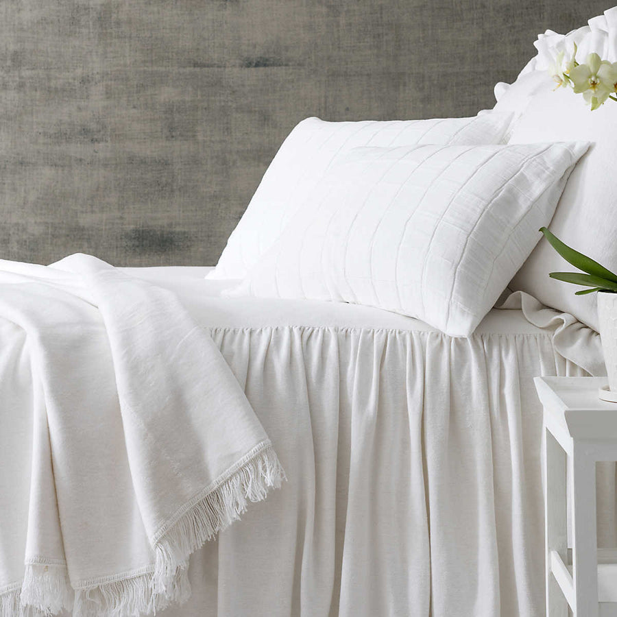 Pine Cone Hill Wilton White Bedspread