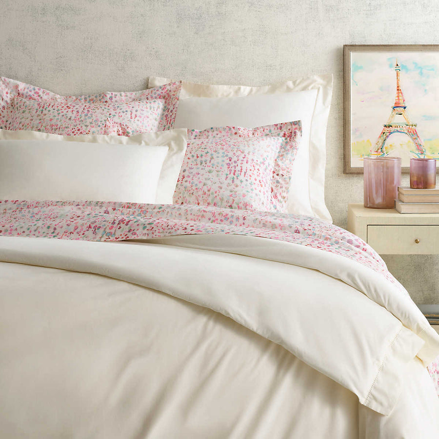 Pine Cone Hill Hemstitch Ivory Duvet Cover & Shams