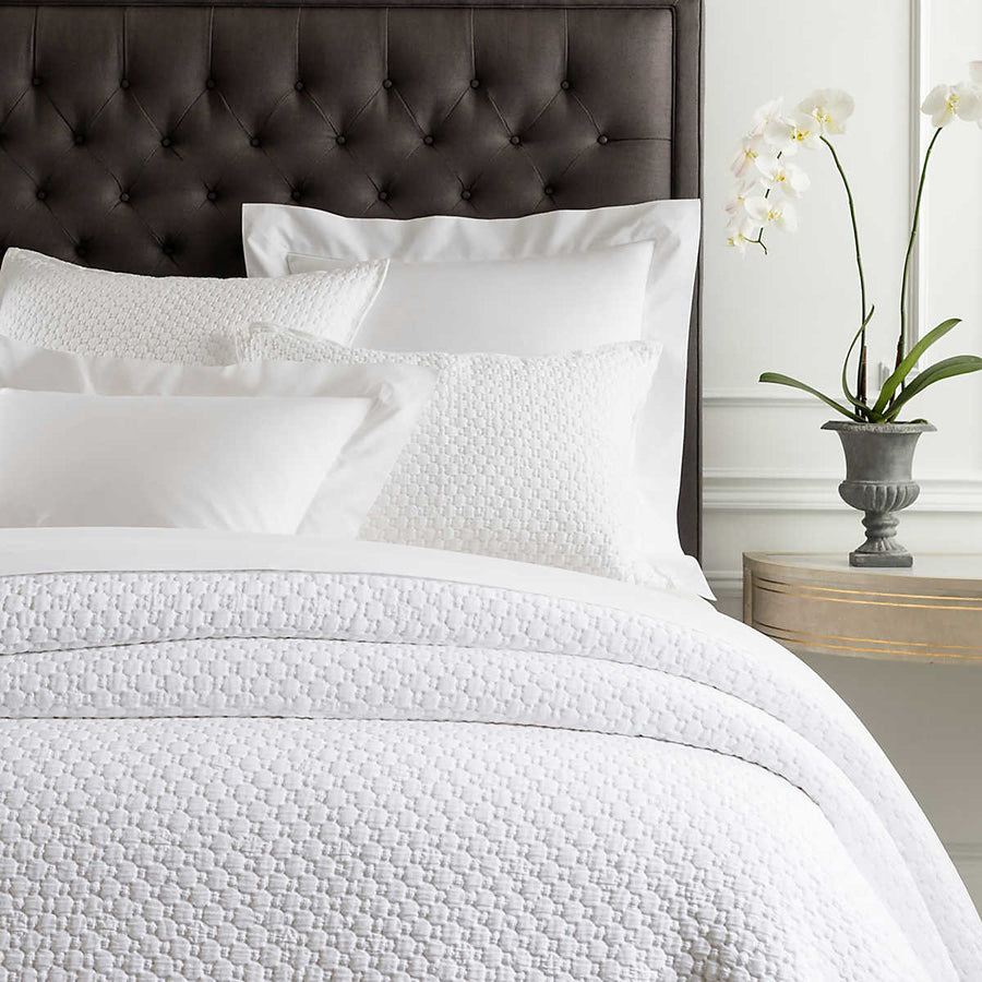 Pine Cone Hill Lodi White Matelasse Coverlet