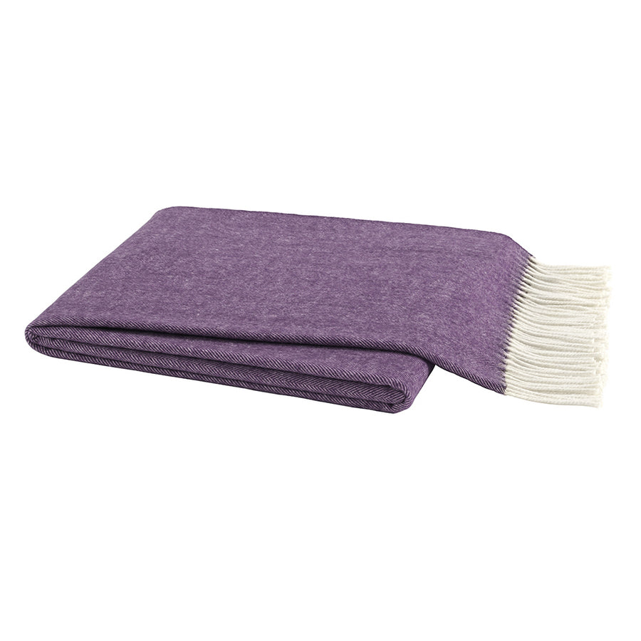Lands Downunder Plum Italian Herringbone Throw