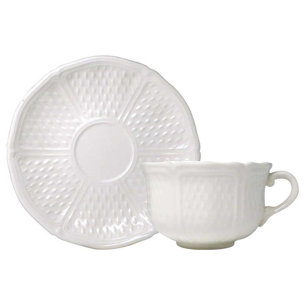 Pont aux Choux Blanc Breakfast Cup & Saucer