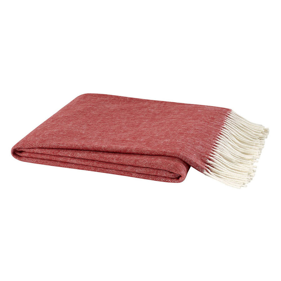 Lands Downunder Red Italian Herringbone Throw