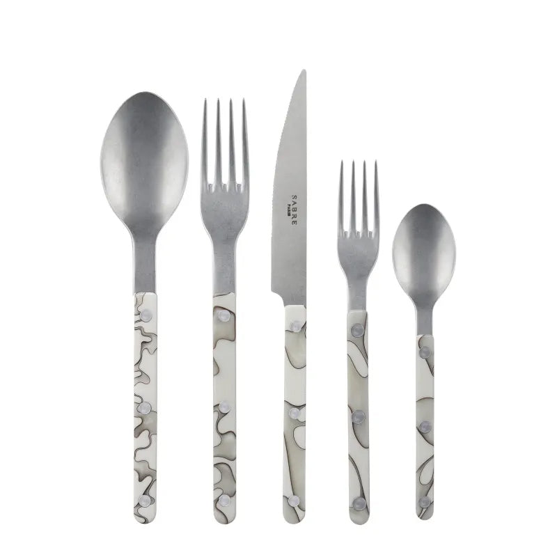 Sabre Paris Bistrot Vintage Dune Ivory 5 piece place setting