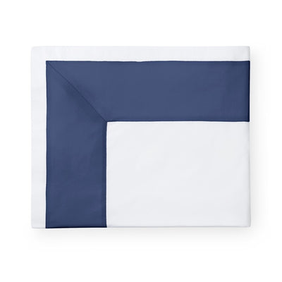 Sferra Casida White/Delft Flat Sheet