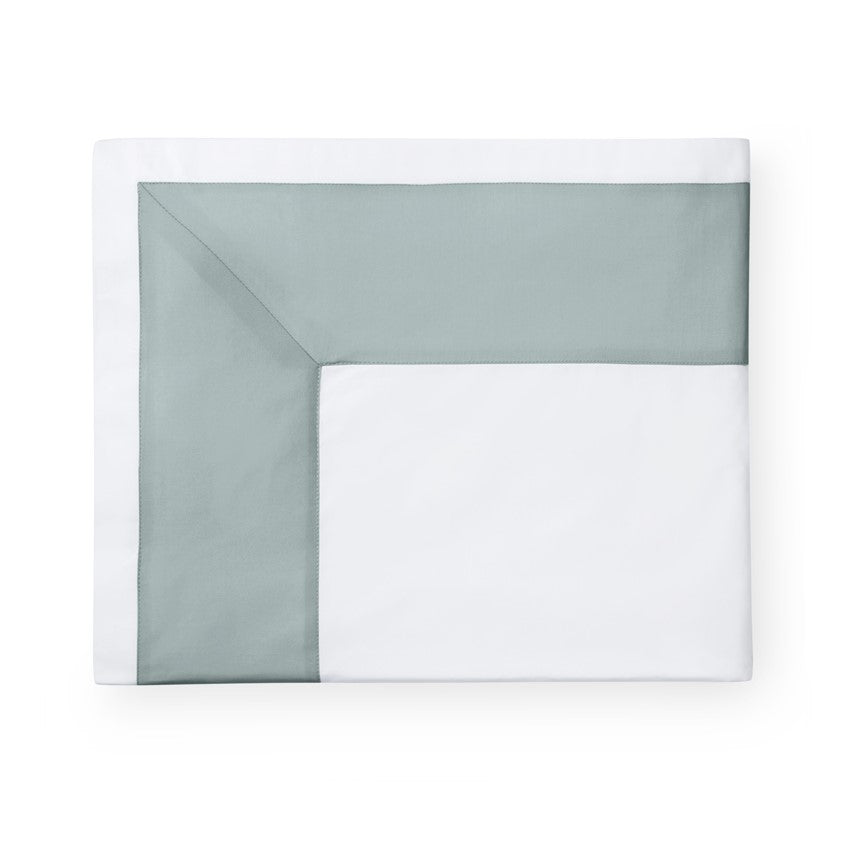 Sferra Casida White/Seaglass Flat Sheet
