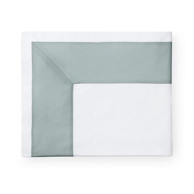 Sferra Casida White/Seaglass Flat Sheet
