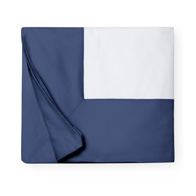 Sferra Casida White/Delft Duvet Cover