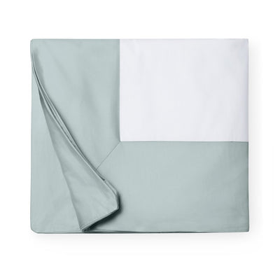 Sferra Casida White/Seagreen Duvet Cover