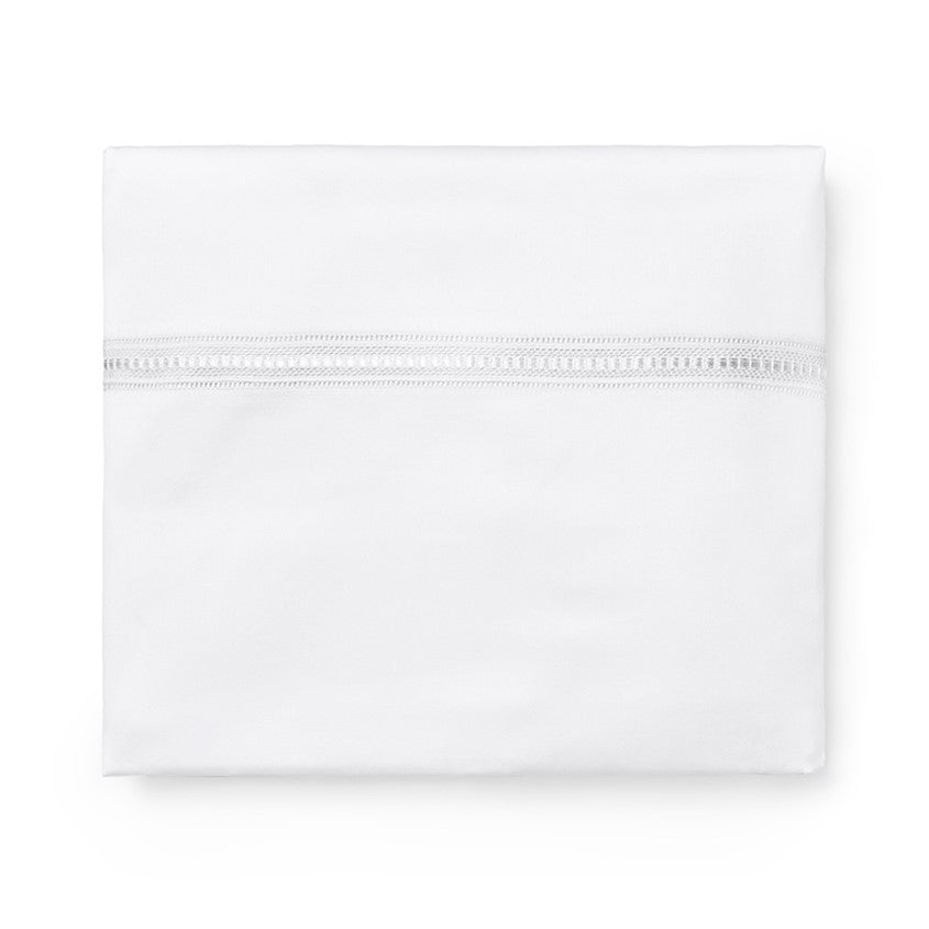 Sferra Diamante White Duvet Cover