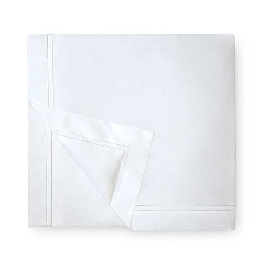 Sferra Finna White Duvet Cover