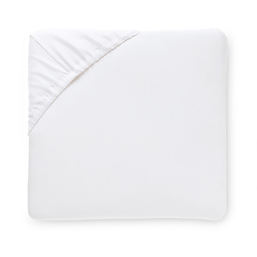 Sferra Finna White Fitted Sheet