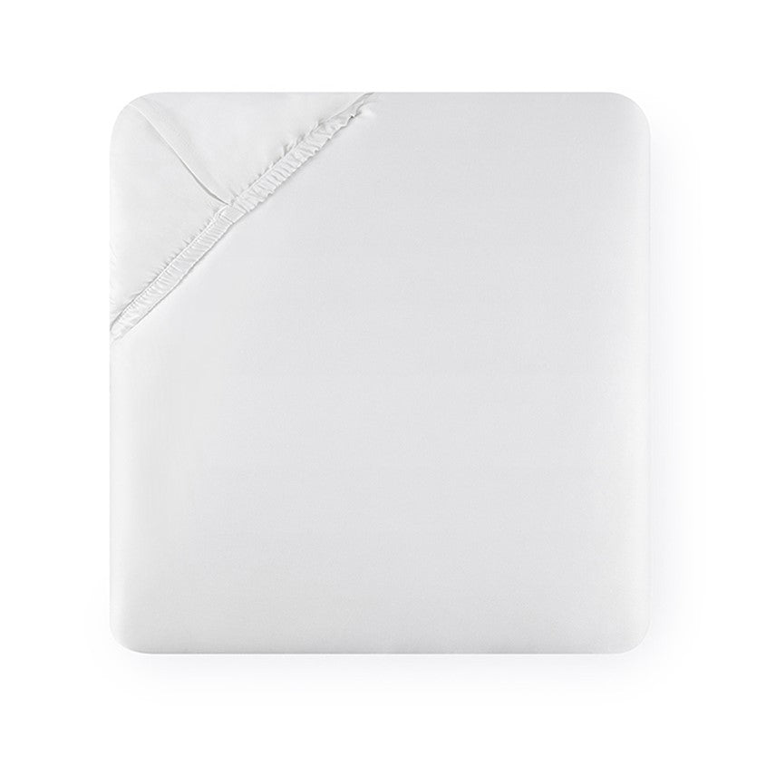 Sferra Giotto White Fitted Sheet