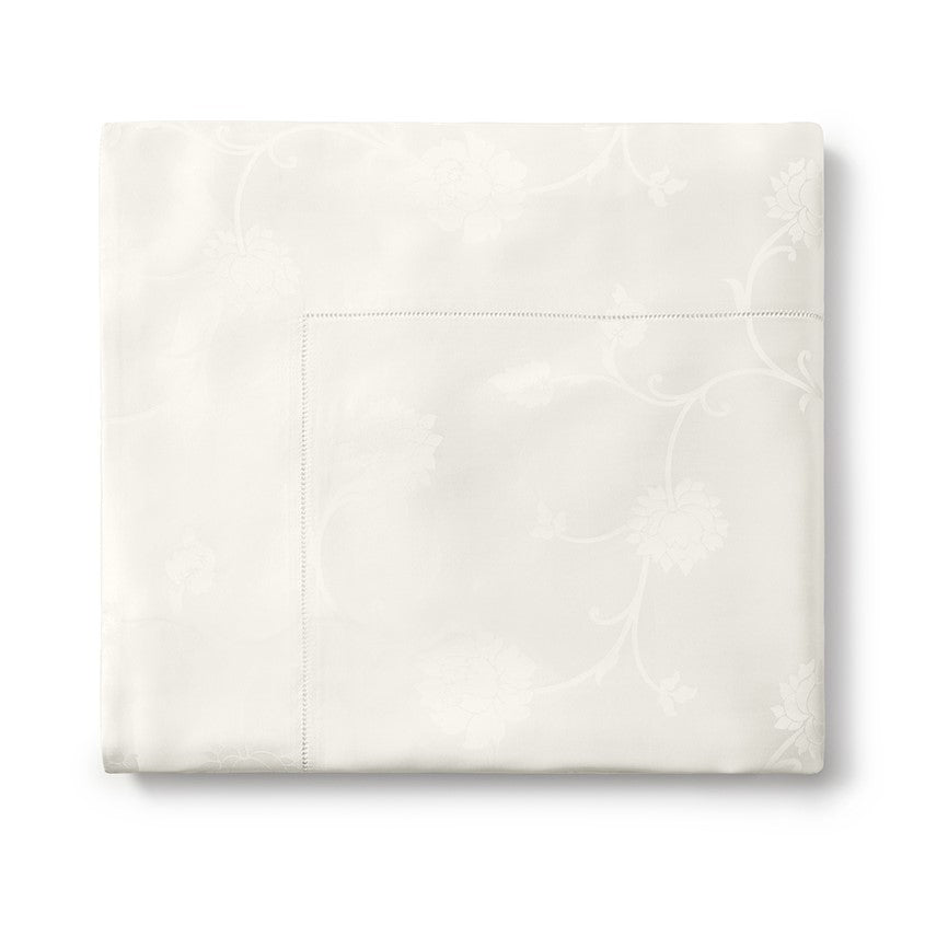 Sferra Giza 45 Jacquard Ivory Flat Sheet