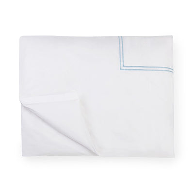 Sferra Grande Hotel White/Blue Duvet Cover