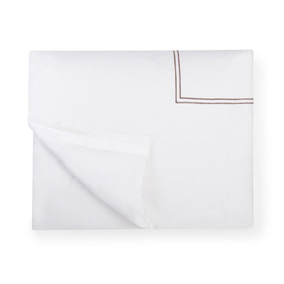 Sferra Grande Hotel White/Grey Duvet Cover