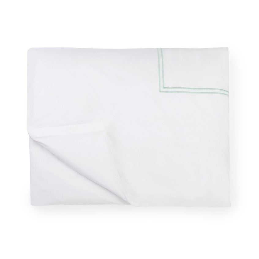 Sferra Grande Hotel White/Mist Duvet Cover
