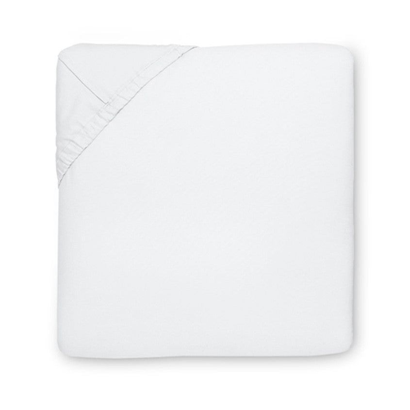 Sferra Milos White Fitted Sheet