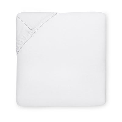 Sferra Sereno White Fitted Sheet