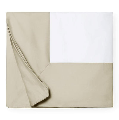 Sferra Casida White with Oat Duvet Cover