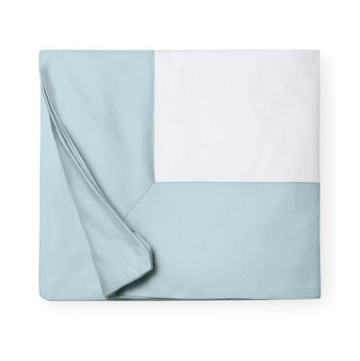 Sferra Casida White with Poolside Duvet Cover