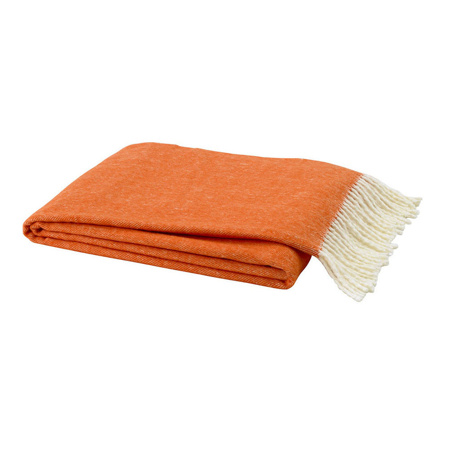 Lands Downunder Tangerine Italian Herringbone Throw
