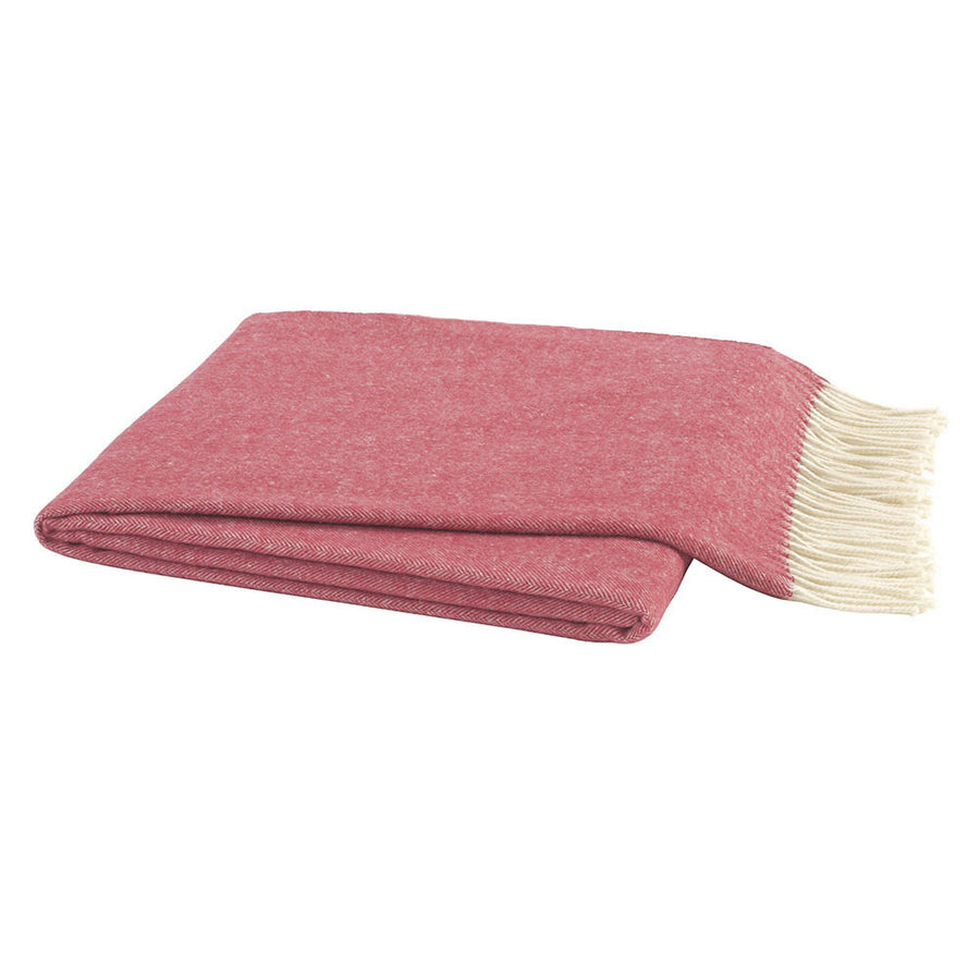 Lands Downunder Tea Rose Italian Herringbone Throw